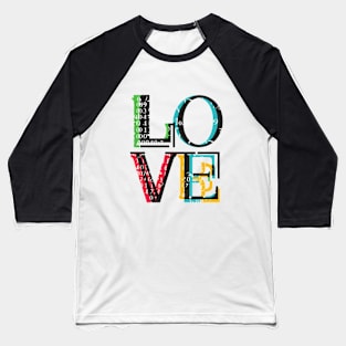 LOVE illustration text Baseball T-Shirt